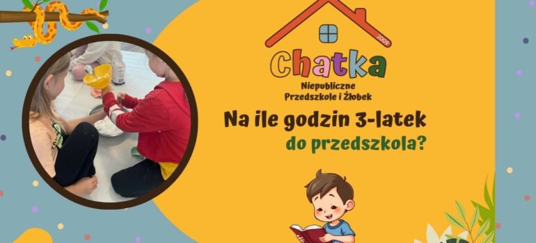 Na ile godzin 3-latek do przedszkola?